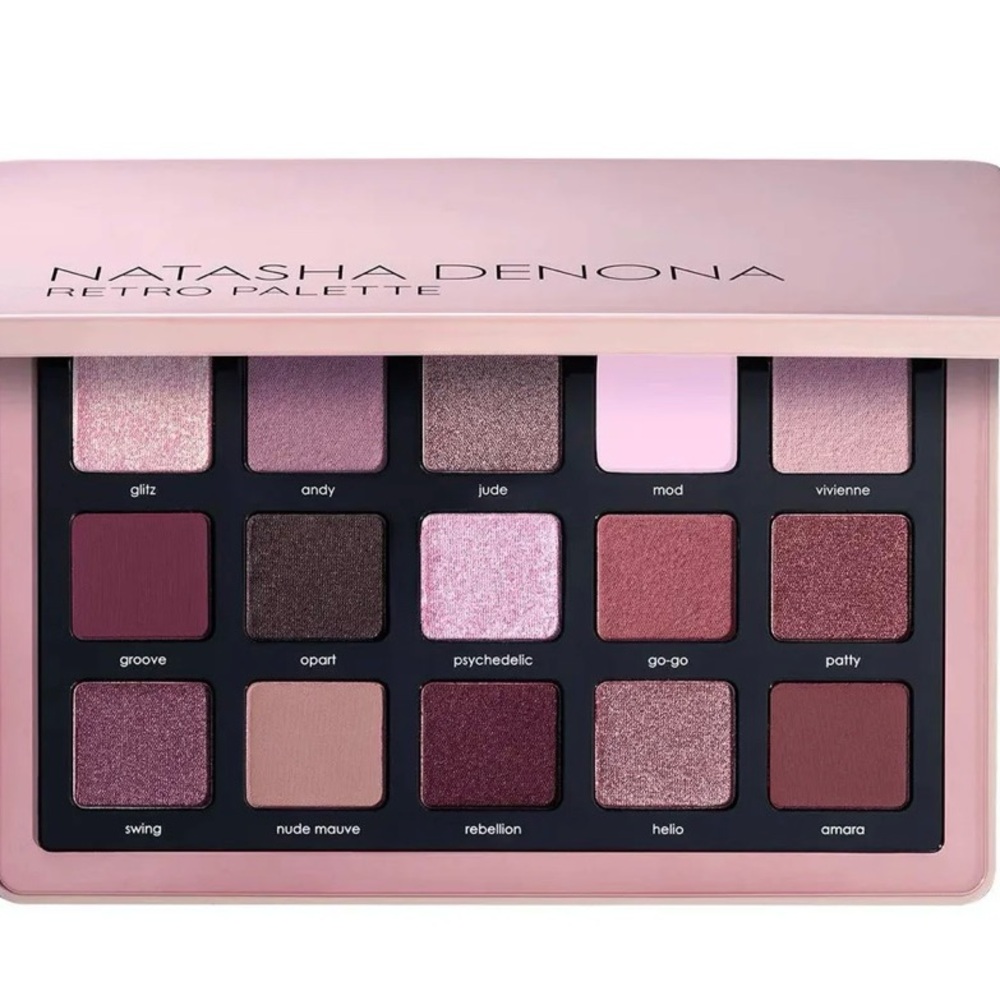 Natasha Denona Retro Eyeshadow Palette - Mauve, Pink, and Brown Tones